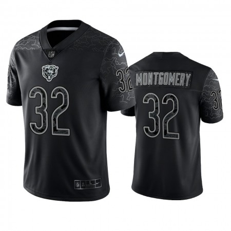 Herren Chicago Bears Trikot David Montgomery 32 Reflective Limited Gelb